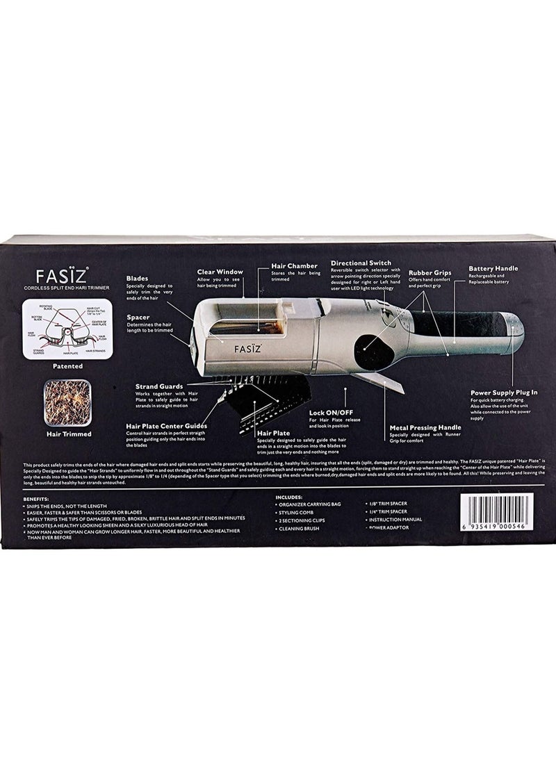 Fasiz USB Rechargable Split Hair Trimmer & Hair Straight Styler & Beauty Care Silver - Image 2