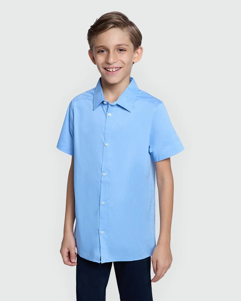 Ovs Boys’ Short Sleeve Shirt In Placid Blue