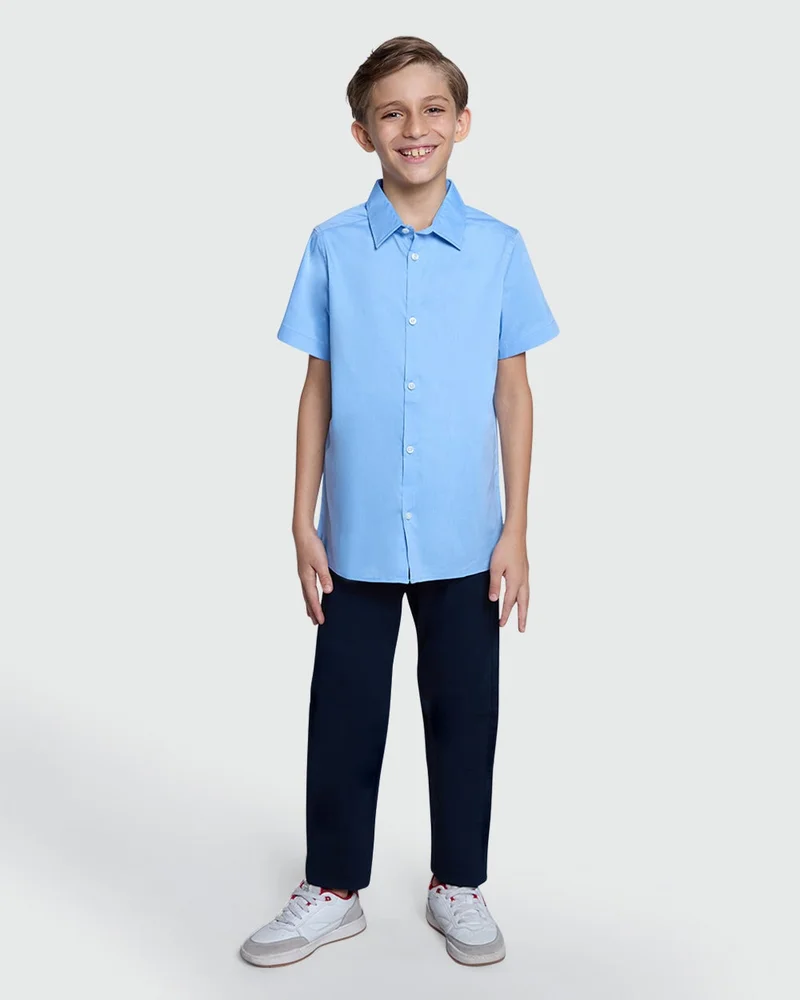 Ovs Boys’ Short Sleeve Shirt In Placid Blue
