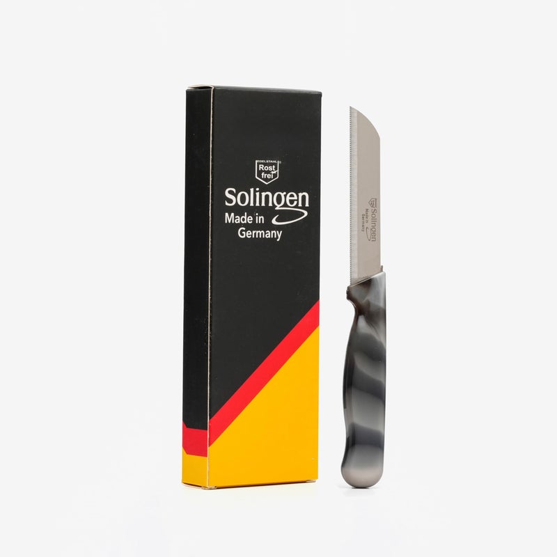 solingen Solingen Paring Knife 12 pcs Fruit Knife Vegetable Knife Set Razor-Sharp Lightweight 3-inch Serrated Paring Knife Made in Germany (MARBLE PATTERNED)  - Image 1