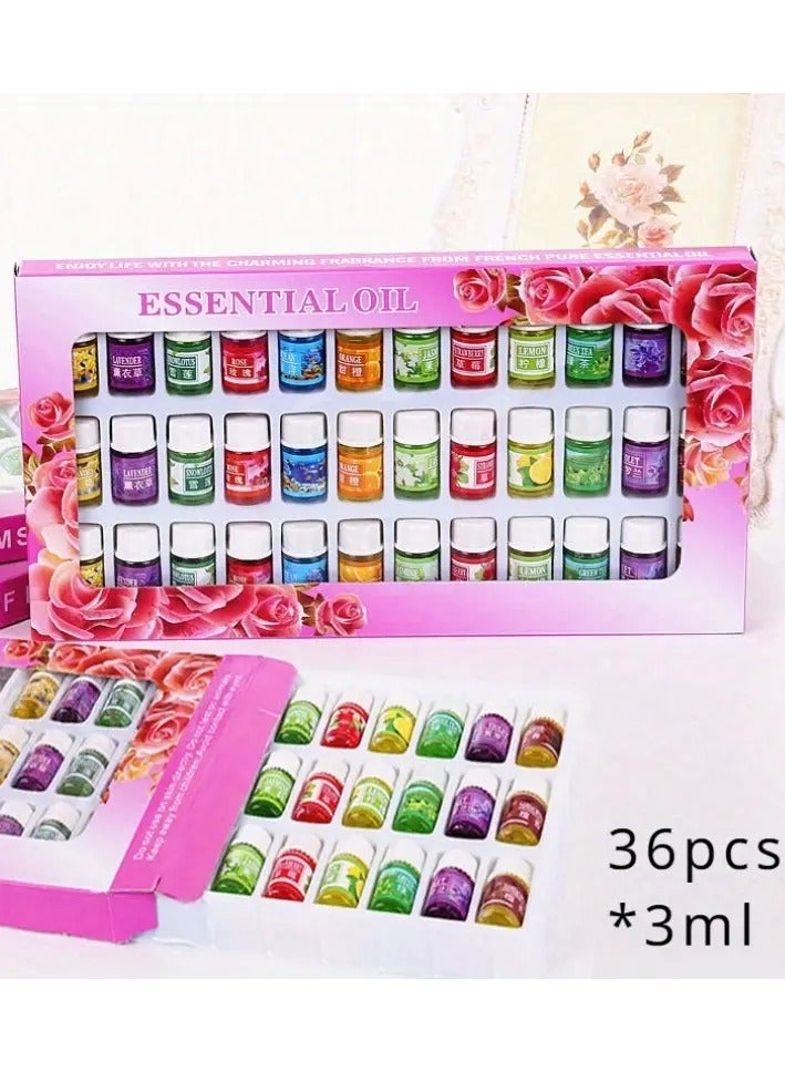 36pcs Essential Oil Set (0.1oz Each) – 12 Mixed Scents for Aromatherapy, Humidifiers, Relaxation & Room Fragrance - Image 1
