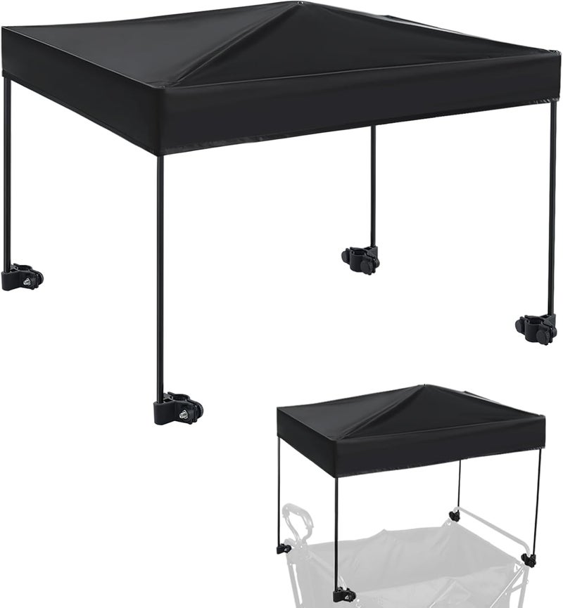 VOONKE Wagon Canopy Cover, Garden Portable Outdoor Push Awning, Stroller Canopy for Garden Wagon, Shopping, Camping, Fits Folded and Collapsible Wagons, 29.1 × 32.7 Inches - Image 1
