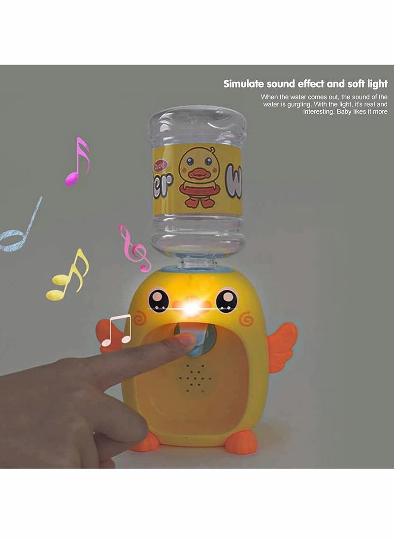 Excefore - Mini Water Dispenser for Kids, Desktop Water Dispenser Cooler Bottom Load for Bedroom, Lovely Cartoon Duck Simulation Water Dispenser, Toy Drinking Water Fountain, Toys for Children Boys and Girls - Image 1