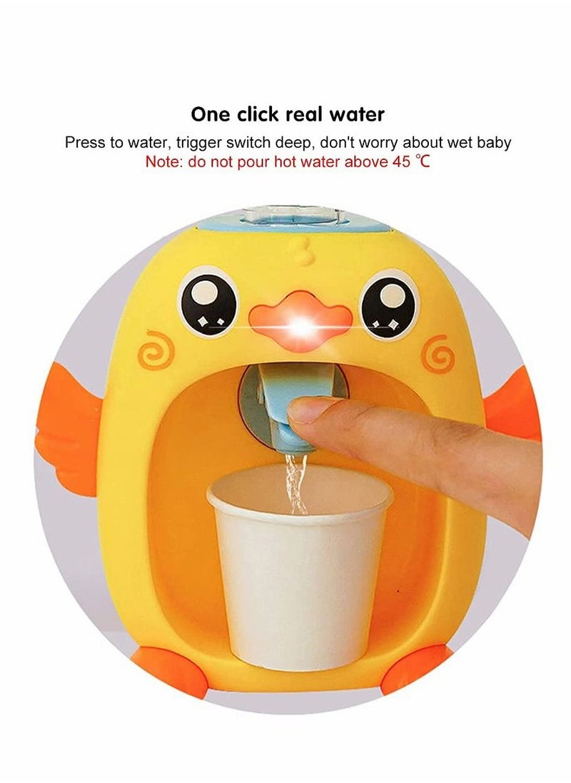 Excefore - Mini Water Dispenser for Kids, Desktop Water Dispenser Cooler Bottom Load for Bedroom, Lovely Cartoon Duck Simulation Water Dispenser, Toy Drinking Water Fountain, Toys for Children Boys and Girls - Image 1