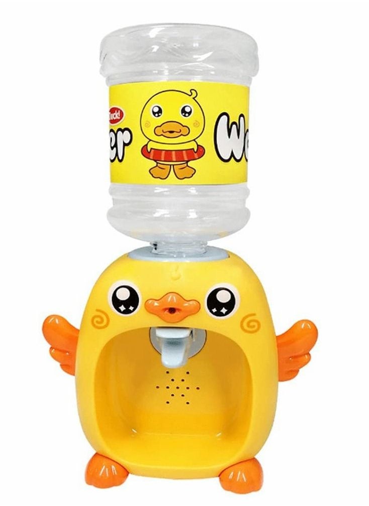 Excefore - Mini Water Dispenser for Kids, Desktop Water Dispenser Cooler Bottom Load for Bedroom, Lovely Cartoon Duck Simulation Water Dispenser, Toy Drinking Water Fountain, Toys for Children Boys and Girls - Image 1