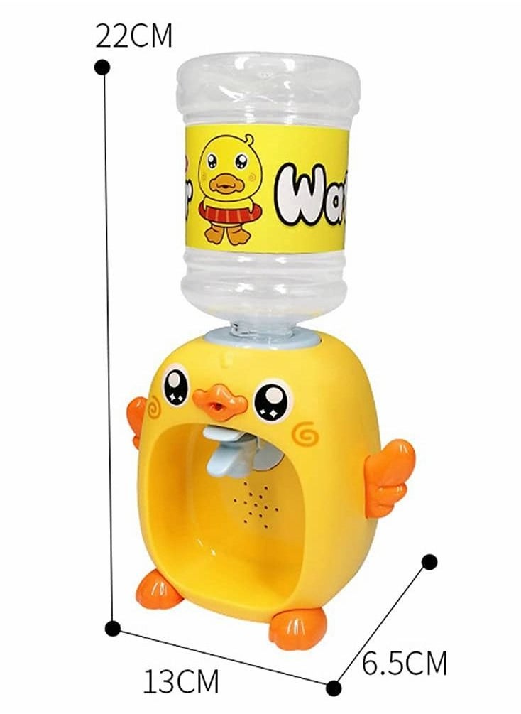Excefore - Mini Water Dispenser for Kids, Desktop Water Dispenser Cooler Bottom Load for Bedroom, Lovely Cartoon Duck Simulation Water Dispenser, Toy Drinking Water Fountain, Toys for Children Boys and Girls - Image 1
