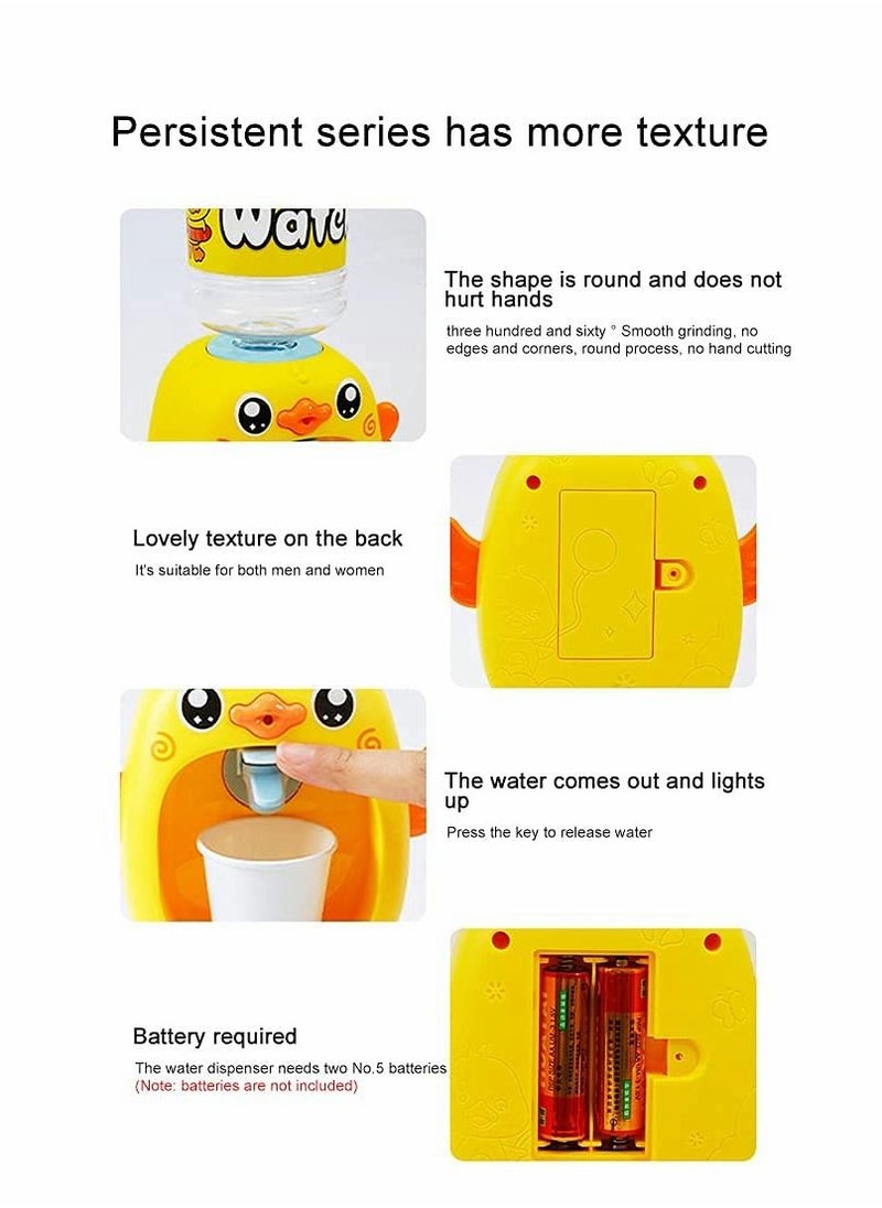 Excefore - Mini Water Dispenser for Kids, Desktop Water Dispenser Cooler Bottom Load for Bedroom, Lovely Cartoon Duck Simulation Water Dispenser, Toy Drinking Water Fountain, Toys for Children Boys and Girls - Image 1