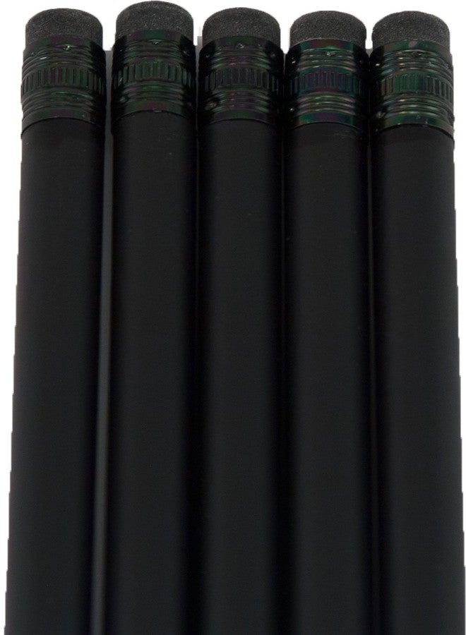 Graphite Ultra Premium Matte Black Pencil (Black Wood Matte Black with Black Eraser)(#2HB Lead) (Matte Black)(Bag of 36) - Image 3