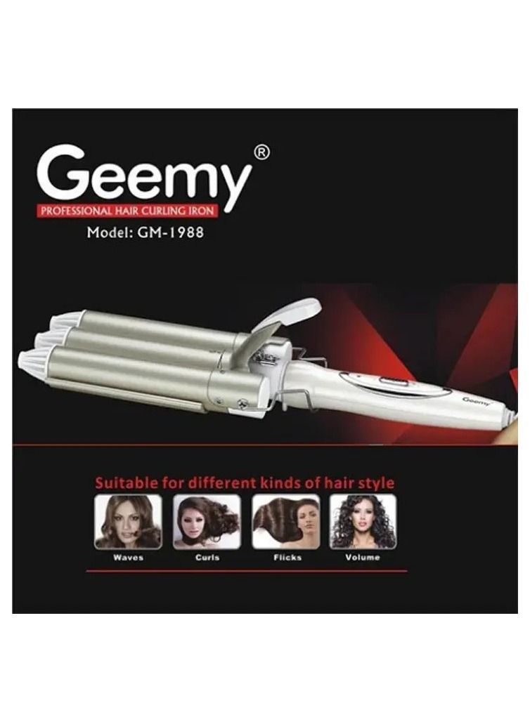 جيمي جهاز تجعيد الشعر الاحترافي مع 3 خطاطيف ، مصفف شعر احترافي GM-1988