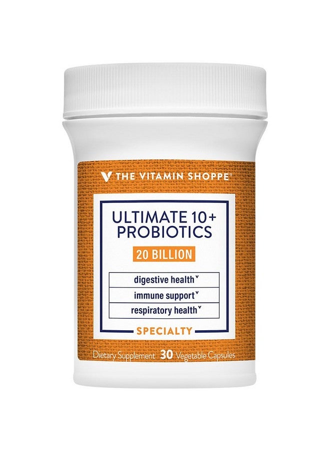 The Vitamin Shoppe Ultimate 10+ Probiotics, 20 Billion CFUs for Digestive Health, Immune Support and Respiratory Health (30 Vegetable Capsule) - Image 2