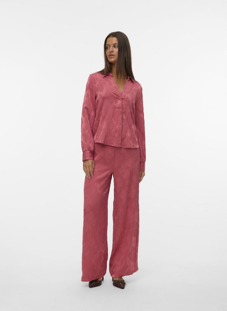 VERO MODA VMTIARA JACQUARD LS SHIRT WVN GA - Image 4