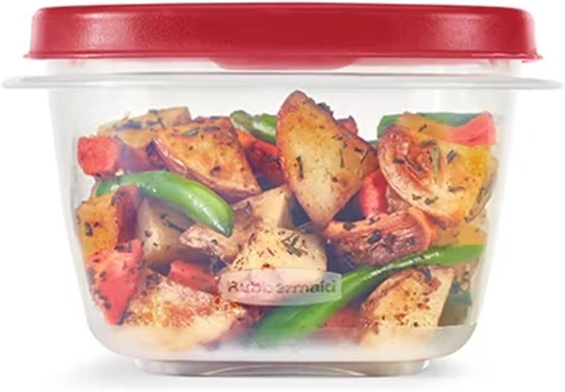 Rubbermaid حاويات تخزين الطعام Rubbermaid Easy Find Lids، 2 كوب، Racer Red، مجموعة من 4 قطع - Image 3