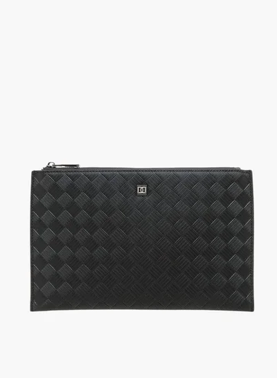 دوتشيني Textured Cardholder with Zip Closure