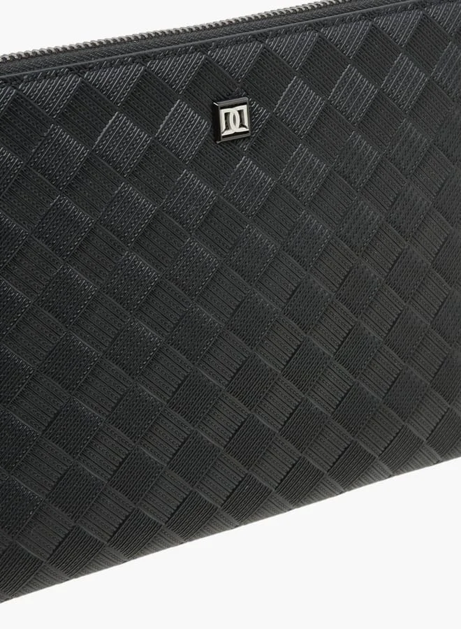 دوتشيني Textured Cardholder with Zip Closure