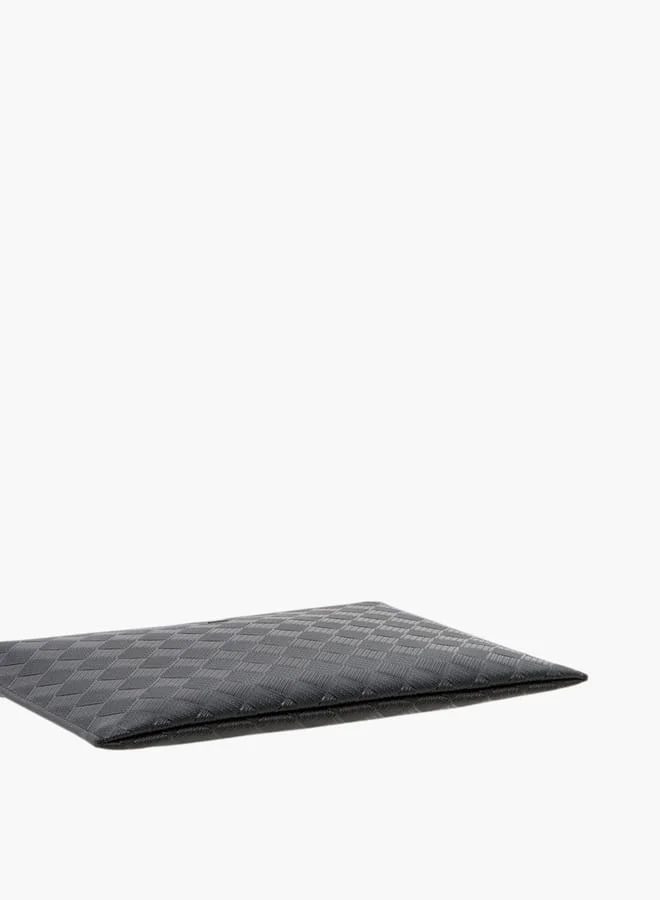 دوتشيني Textured Cardholder with Zip Closure