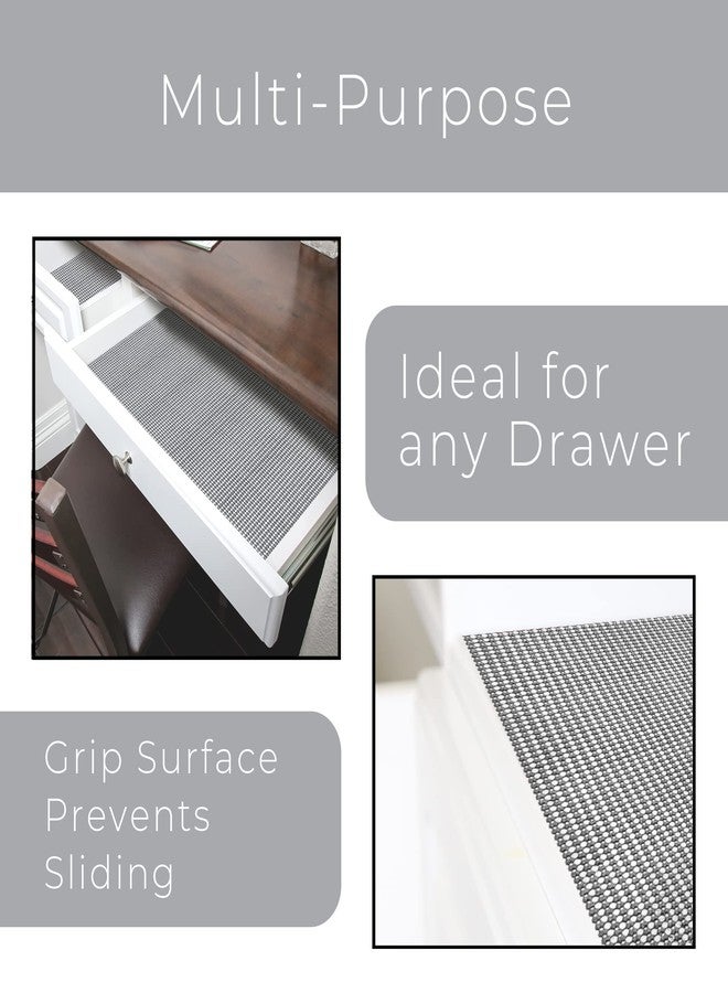 Smart Design Classic Grip Shelf Liner - 12in x 20ft - Non-Adhesive Drawer Liner with Strong Grip Helps Protect and Personalize Your Home Organization and Storage - Graphite Gray - Image 5