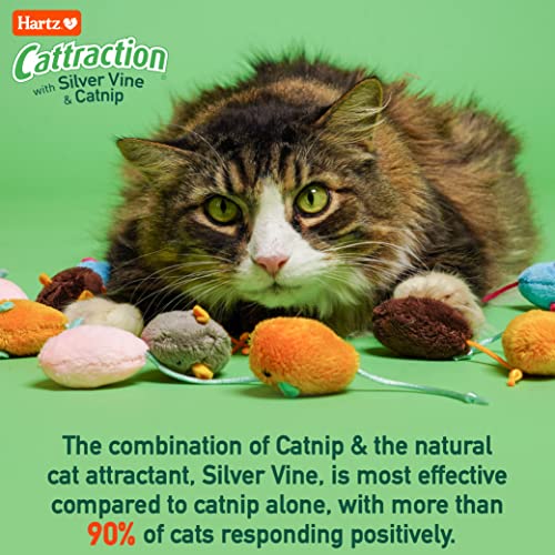 Hartz Cattraction with Silver Vine & Catnip Crinkle Mice, 10 Count - Image 3