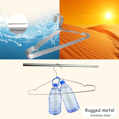 Urby Extra Wide Wire Hangers for Plus Size Clothes, 19.6 Inch Stainless Steel Plus Size Hangers Ideal for XL, XXL Shirts, Coats, Dresses, Etc. Silver. 10pk. - Image 4