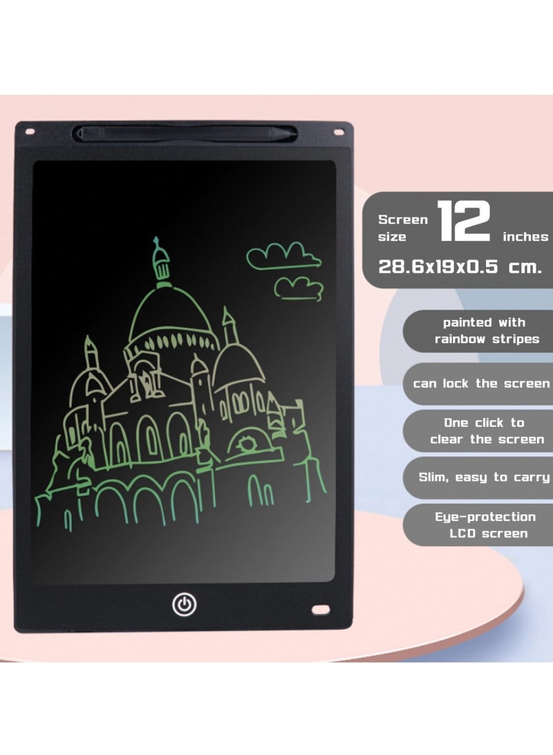 12-Inch LCD Writing Board with Special Pen Safe and Environmentally Friendly Reusable Suitable for Children's Painting Graffiti Learning  - Image 2