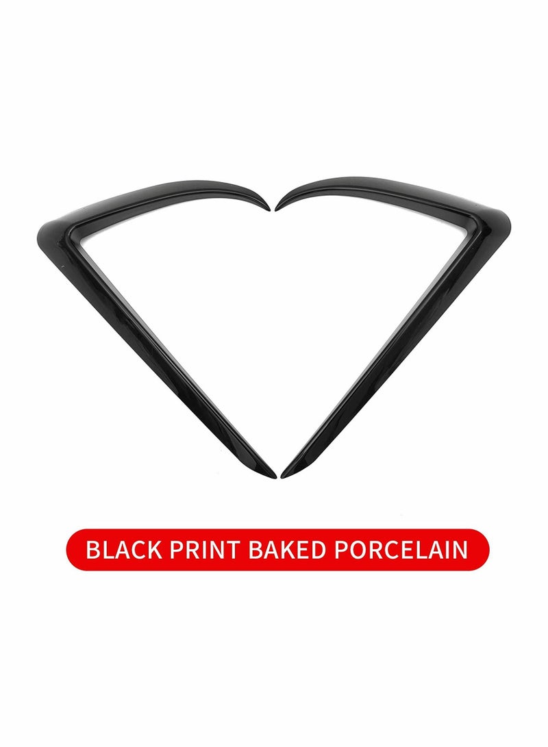 Loquat Front Fog Light Trim Cover, Eyebrow Cover Frame Exterior Decoration for Tesla Model 3 Accessories (Black) - Image 4