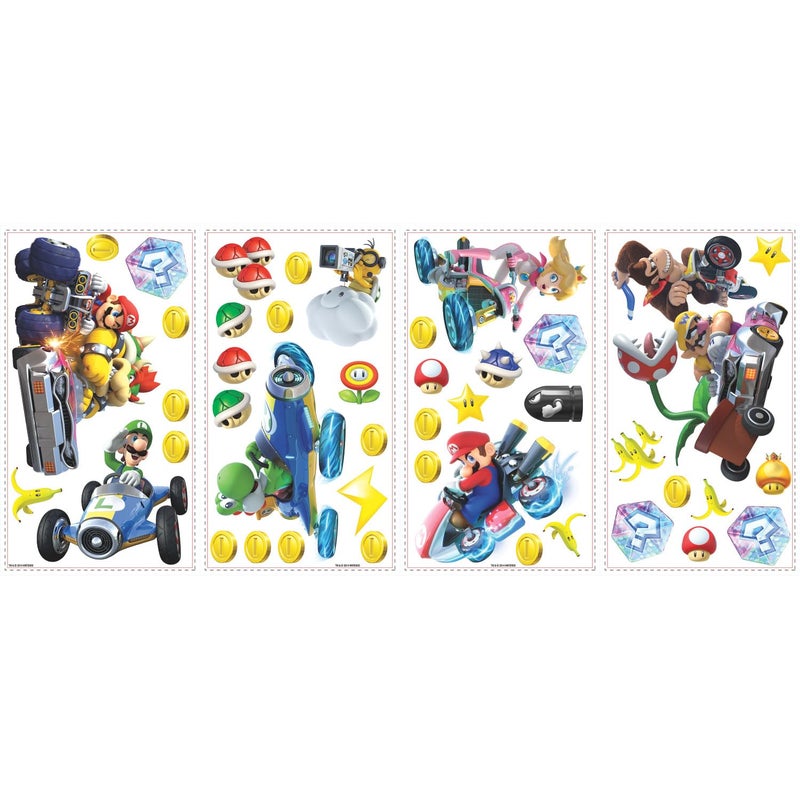 RoomMates RMK2728SCS Nintendo Mario Kart 8 Peel and Stick Wall Decals 10" x 18" - Image 3