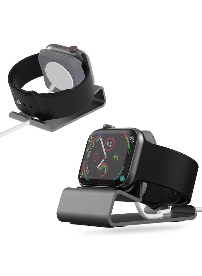 WinCheer حامل ساعة متوافق مع حامل شحن Apple Watch، حامل شحن iWatch Nightstand Mode مع فتحة مدمجة لتنظيم الكابلات وحامل مكتبي لسلسلة 11/10/9/8/SE/Ultra 49/45/41/38 مم - Image 2