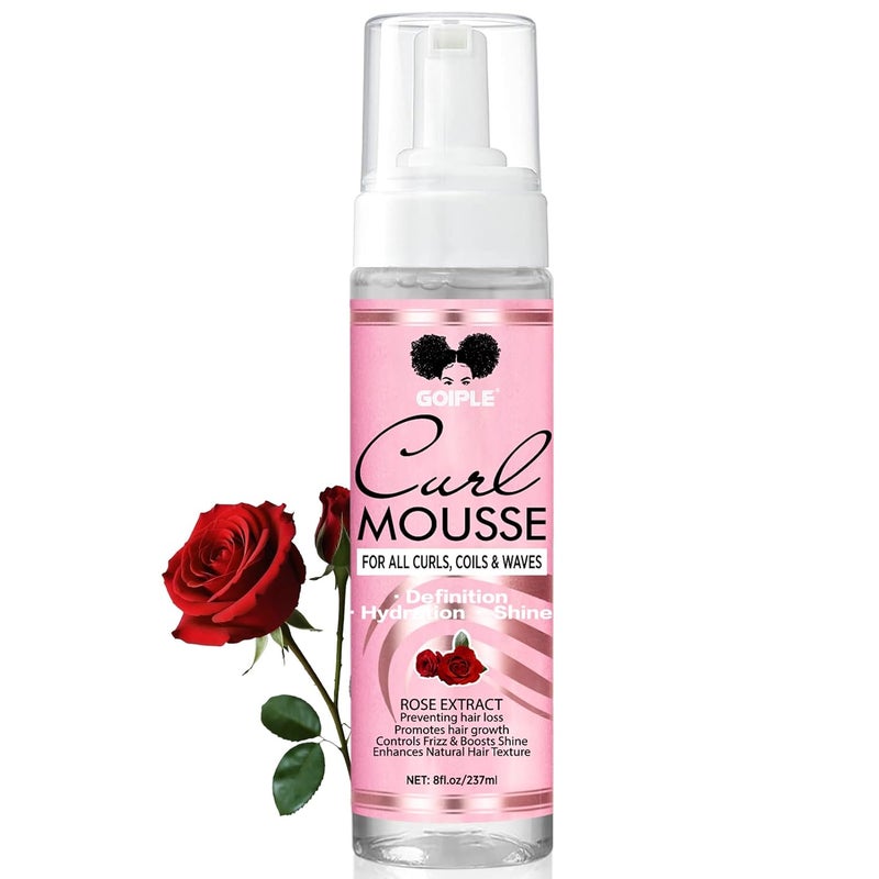 Goiple Curl Mousse Styling Mousse for Women Definition Curl Control Mousse Curl Enhancing Styling Hair Foam Smoothing Shapes Hydration Shine Curly Hair Products Hair Mousse for Curly Coils  Wavy Hair