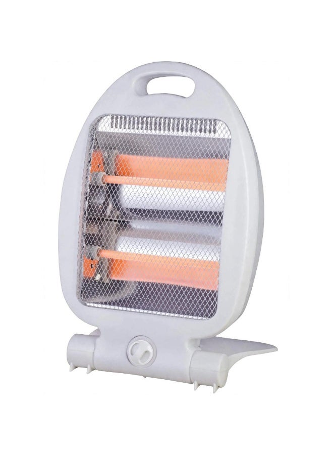 Portable Quartz Room Heater with 2 Heat Settings, Tip-Over Safety Switch and Wide-Angle Reflector