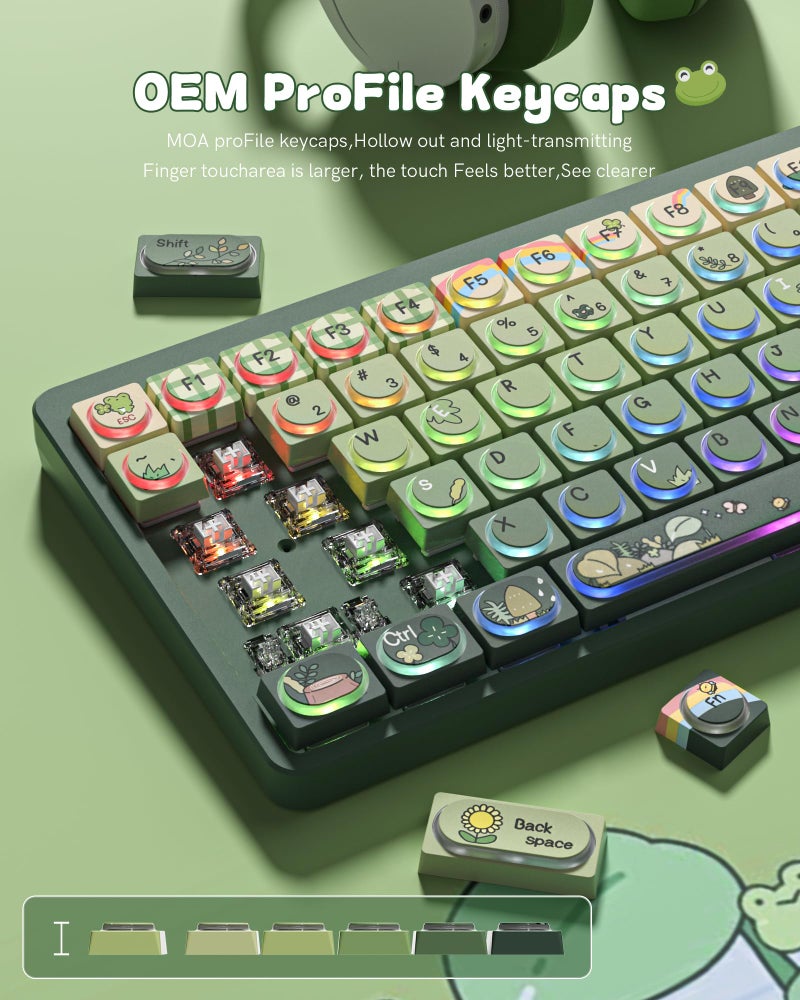 Keymatic PBT Keyboard Keycaps (Aperture Frog) - Image 3