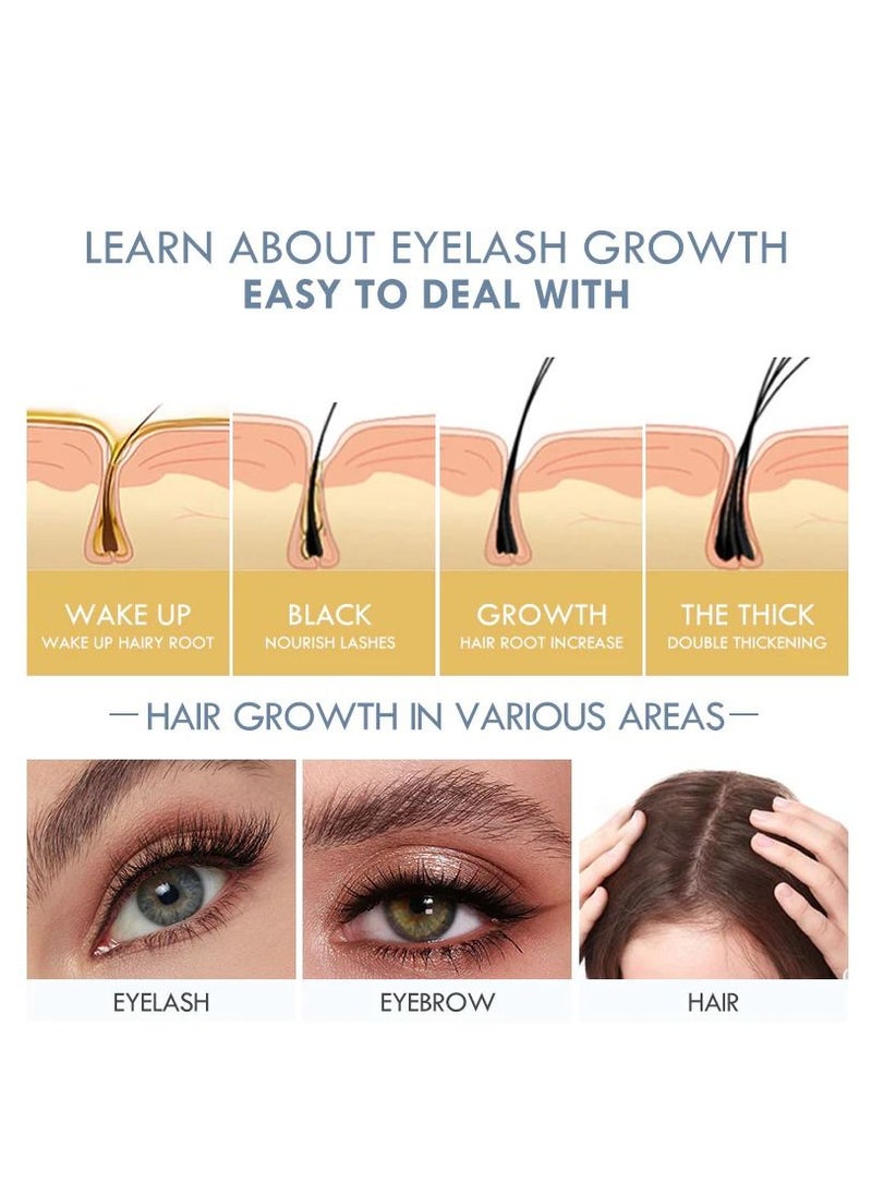 pudaier - Eyelash Growth Serum Hair Brow Lash Serum Boosts Eyelash for Thicker Fuller Looking Lashes and Eyebrows Improves Short Eyelashes & Thin Brows Vegan Cruelty Irritation Free Formula - Image 1