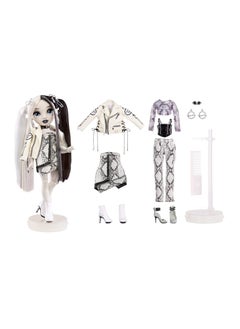 RAINBOW HIGH Shadow S1 Heather Grayson Grayscale 11 Inch Fashion Doll, 2 Grey Designer Outfits To Mix & Match With Accessories | Material : Glass Alloy Steel | 3 Years+ Age Group  - Image 2