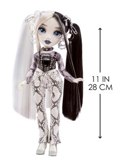 RAINBOW HIGH Shadow S1 Heather Grayson Grayscale 11 Inch Fashion Doll, 2 Grey Designer Outfits To Mix & Match With Accessories | Material : Glass Alloy Steel | 3 Years+ Age Group  - Image 4