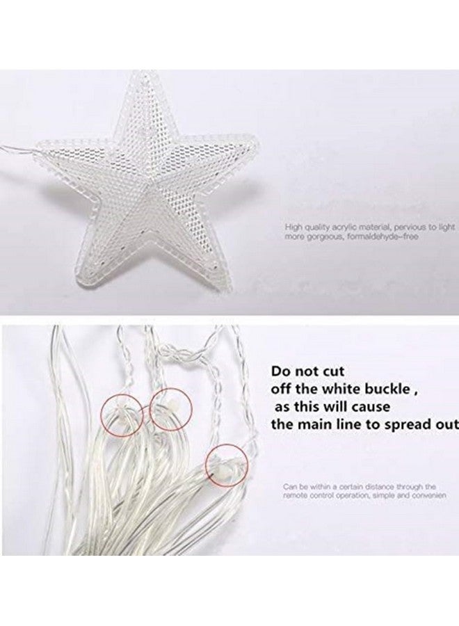 MIRADH 12 Stars 138 Led 8 Mode Controller Curtain String Lights Led Lights 1 Meters For Home Decoration,Diwali Lights For Decoration For Home,Fairy Lights Rgb(Multicolor)(A- Shape-Curtain-M) - Image 5