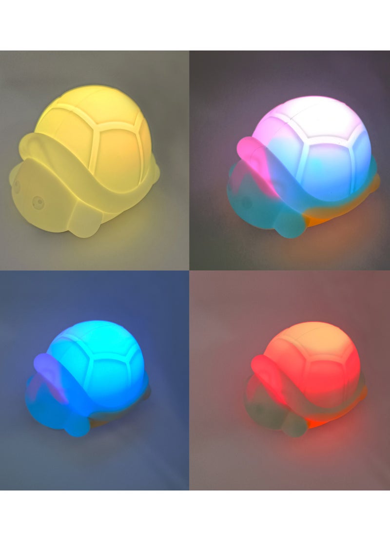 تشغيل المكالمة سلحفاة قافزة مع فقاعات و أضواء LED - لعبة أطفال كهربائية سيليكون آمنة - كرة نطاطية متحركة مع إضاءة ملونة - هدية ممتعة للأطفال من عمر 3-6 سنوات (شحن USB مع إضاءة ليلية)  - Image 2