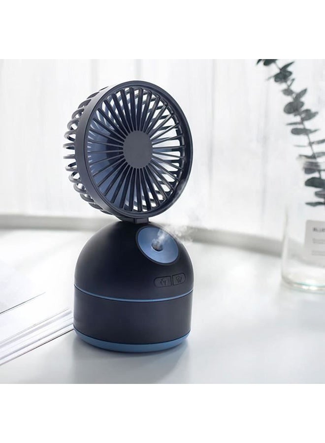 Loquat Portable Mini Water Spray Humidifier Misting Fan With USB Rechargeable Battery Blue - Image 2