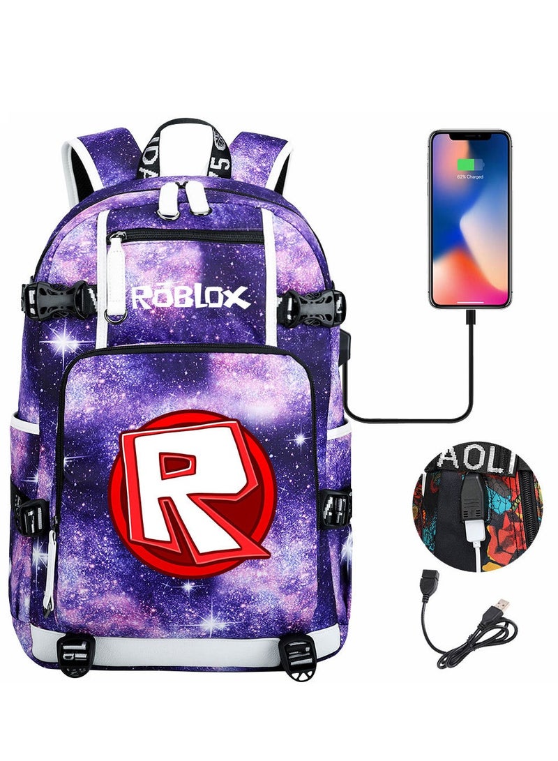 ROBLOX Comic USB Password Lock Backpack Three-Piece Set