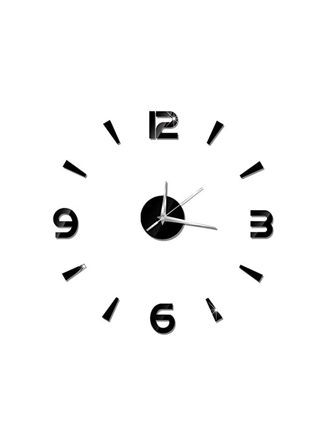 The Bros 3D Wall Clock Sticker Easy To Install And Remove Wall Watch Decor, Self-Adhesive Design for Bedroom Home(black) - Image 2
