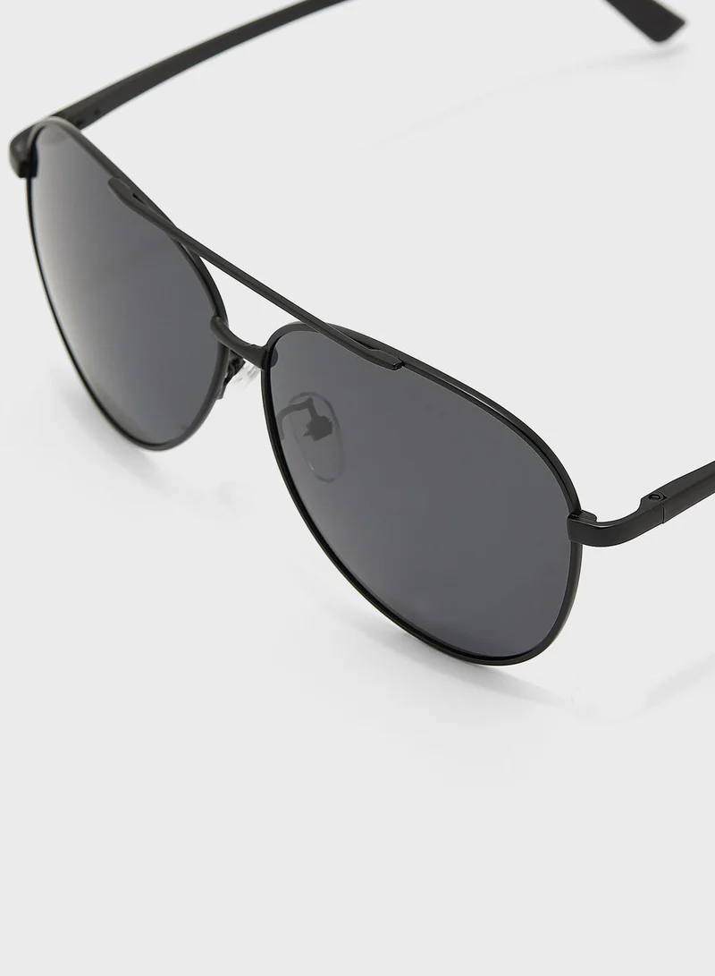 Seventy Five Tinted Aviator Sunglasses