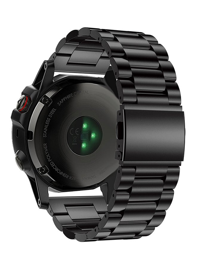 ISank Stainless Steel Replacement Band For Garmin Fenix 5X Black - Image 2