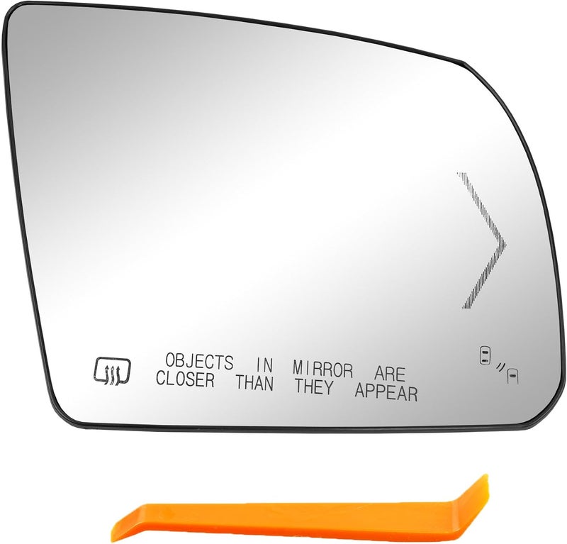 Misakomo Heated Mirror, Compatible with 08-17 Toyota Sequoia 07-20 Tundra, Replace 87903-0C100 879030C100 Right Passenger Side View Heating BSD Mirrors Glass with Blind Spot Detection Turn Signal Indicator - Image 1
