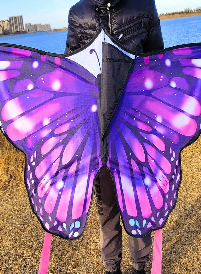 Flying Hoofer Large Butterfly Kite for Adults and Kids Ages 4-8 & 8-12 Easy to Fly, 55''X28'' Single Line Kite for Outdoor, Park or Beach.(Purple) - Image 4