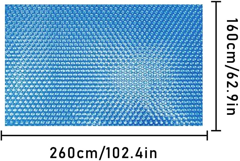 ويوبلز غطاء شمسي دائري لحمامات السباحة، قطر 305 سم/120 بوصة، سمك الغشاء الشمسي 120 ميكرومتر. يمكن قص الغطاء الشمسي حسب المقاس لتسخين مياه حمامات السباحة (300 × 200 سم، مستطيل، أزرق). - Image 2