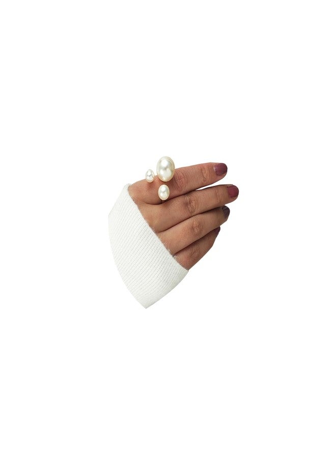 kepvrio Pearl Ring for Women Promise Stacking Pearl Rings Adjustable Open Pearl Finger Ring Trendy Personality Christmas Pearl Jewerly Prom Dress Jewerly - Image 1