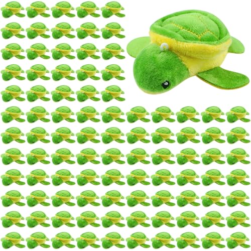 Sotiff Mini Turtle Christmas Stuffed Gifts Bulk 32 Inch Cute Small Turtle Animal Plush Emotional Positive for Xmas Kids Adult Birthday Sea Animal Ocean Party Decor100 Pcs - Image 1