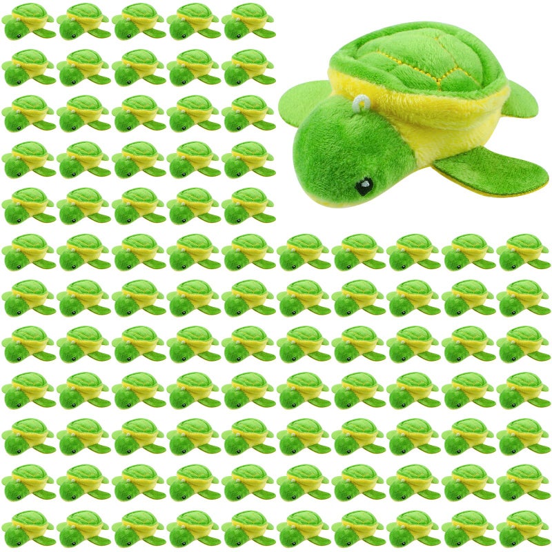 Sotiff Mini Turtle Christmas Stuffed Gifts Bulk 32 Inch Cute Small Turtle Animal Plush Emotional Positive for Xmas Kids Adult Birthday Sea Animal Ocean Party Decor100 Pcs - Image 3