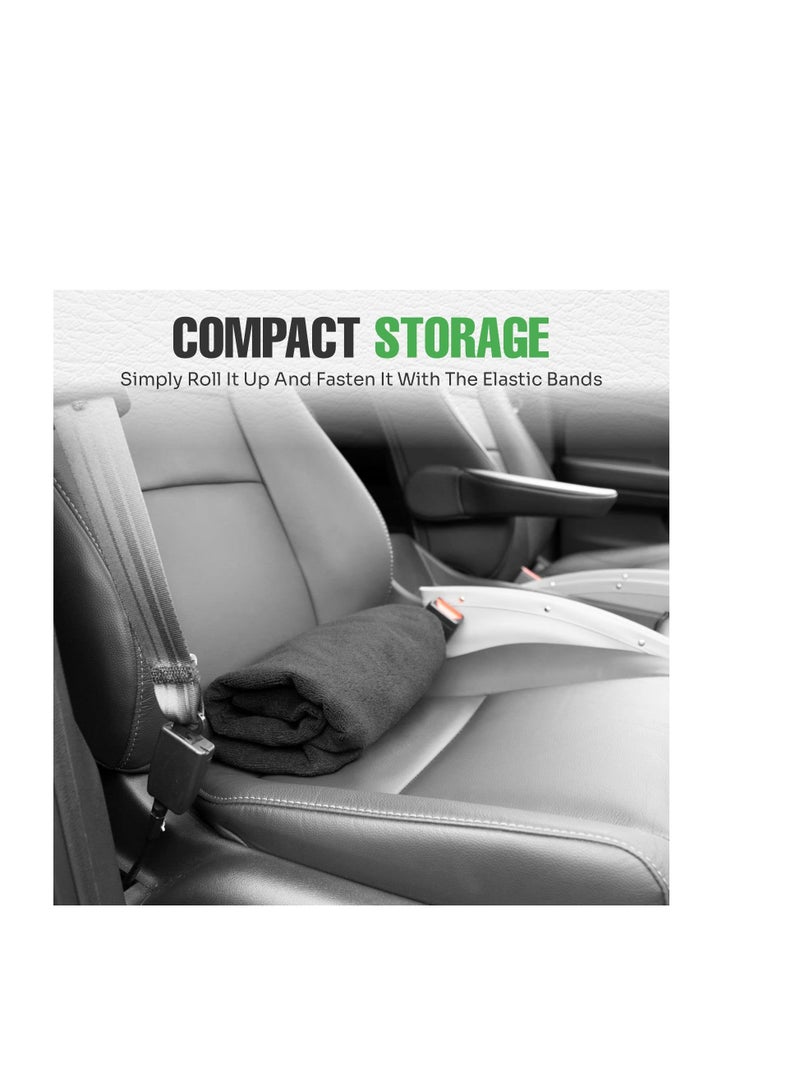 SOLARAE Waterproof Sweat Towel Car Seat Cover, 1 Pcs Sweat Car seat Protector, Universal Fit Anti-Slip Bucket Seat Protector for Cars, Great for Swimming Yoga Gym Workout, for Car Truck SUV (Black) - Image 3