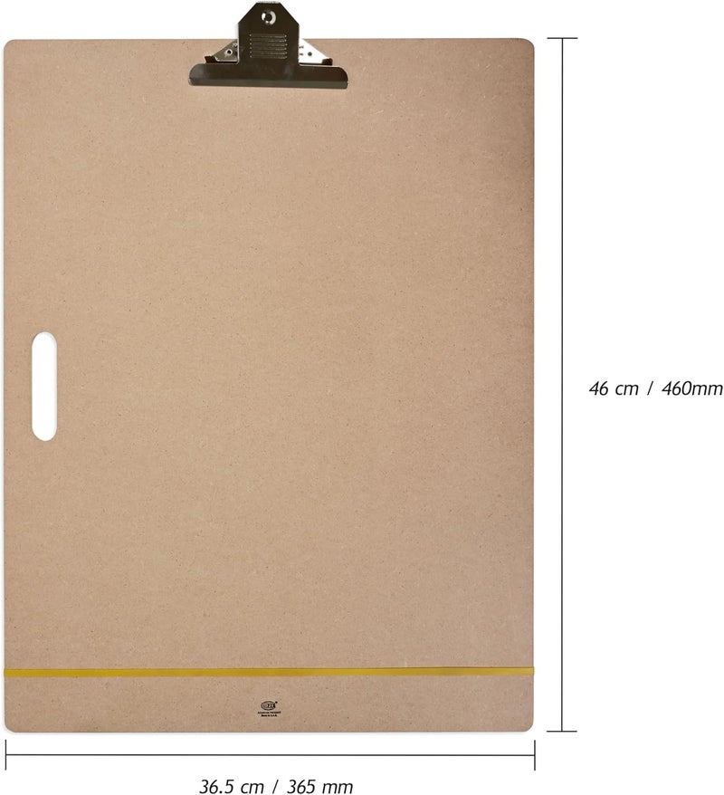 FIS Sketch Board with Butterfly Jumbo Clip, A3 Size (365x460x5mm), Sturdy Wooden Board - Image 5