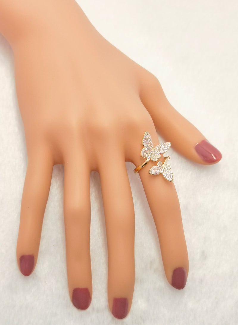 2025 خاتم على شكل فراشة تصميم فراشة فاخر هدية مثالية لها