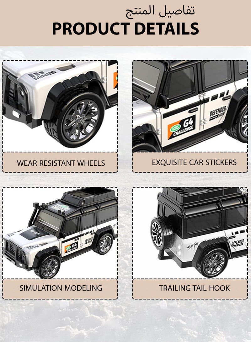 1:64 Scale Mini Remote Control Toy Car for Kids 6+ – USB Rechargeable Alloy RC Off-Road Vehicle with 2.4GHz Wireless Controller, Durable Small Electric Racing Car with Wear-Resistant Wheels, Realistic Stickers, and Simulation SUV Design – Indoor Outdoor Miniature Model Car for Boys and Girls Gift  - Image 2