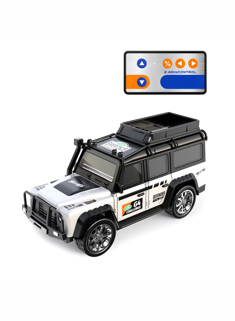 1:64 Scale Mini Remote Control Toy Car for Kids 6+ – USB Rechargeable Alloy RC Off-Road Vehicle with 2.4GHz Wireless Controller, Durable Small Electric Racing Car with Wear-Resistant Wheels, Realistic Stickers, and Simulation SUV Design – Indoor Outdoor Miniature Model Car for Boys and Girls Gift  - Image 4
